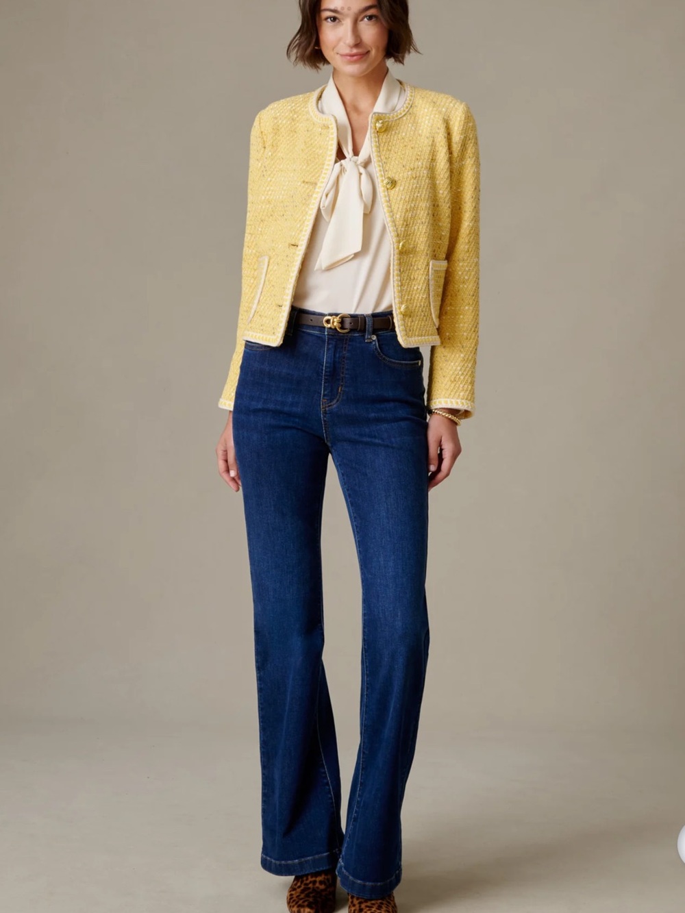 Carlisle boucle Canary yellow blazer